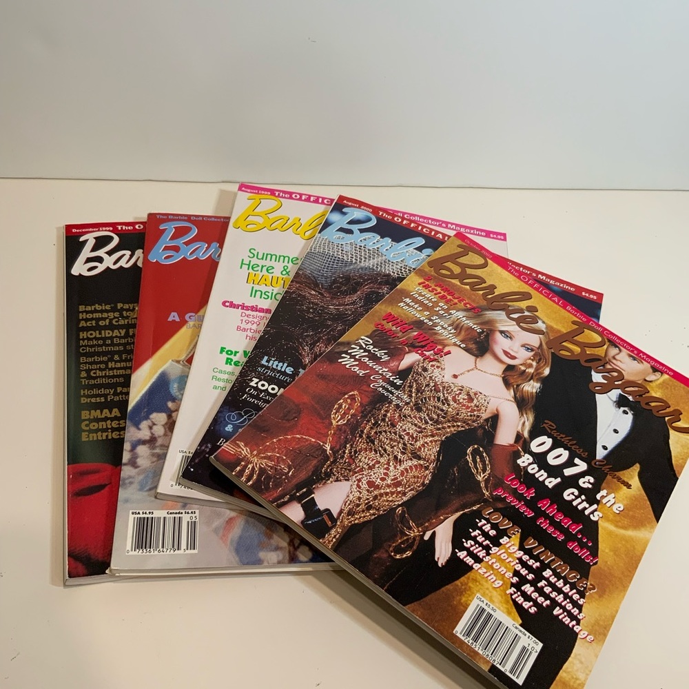 Barbie Bazaar Magazine lot of 5 (multi year 1990’s)